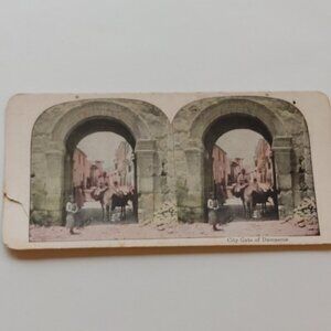 ANTIQUE STEREOGRAPH The City of Damascus